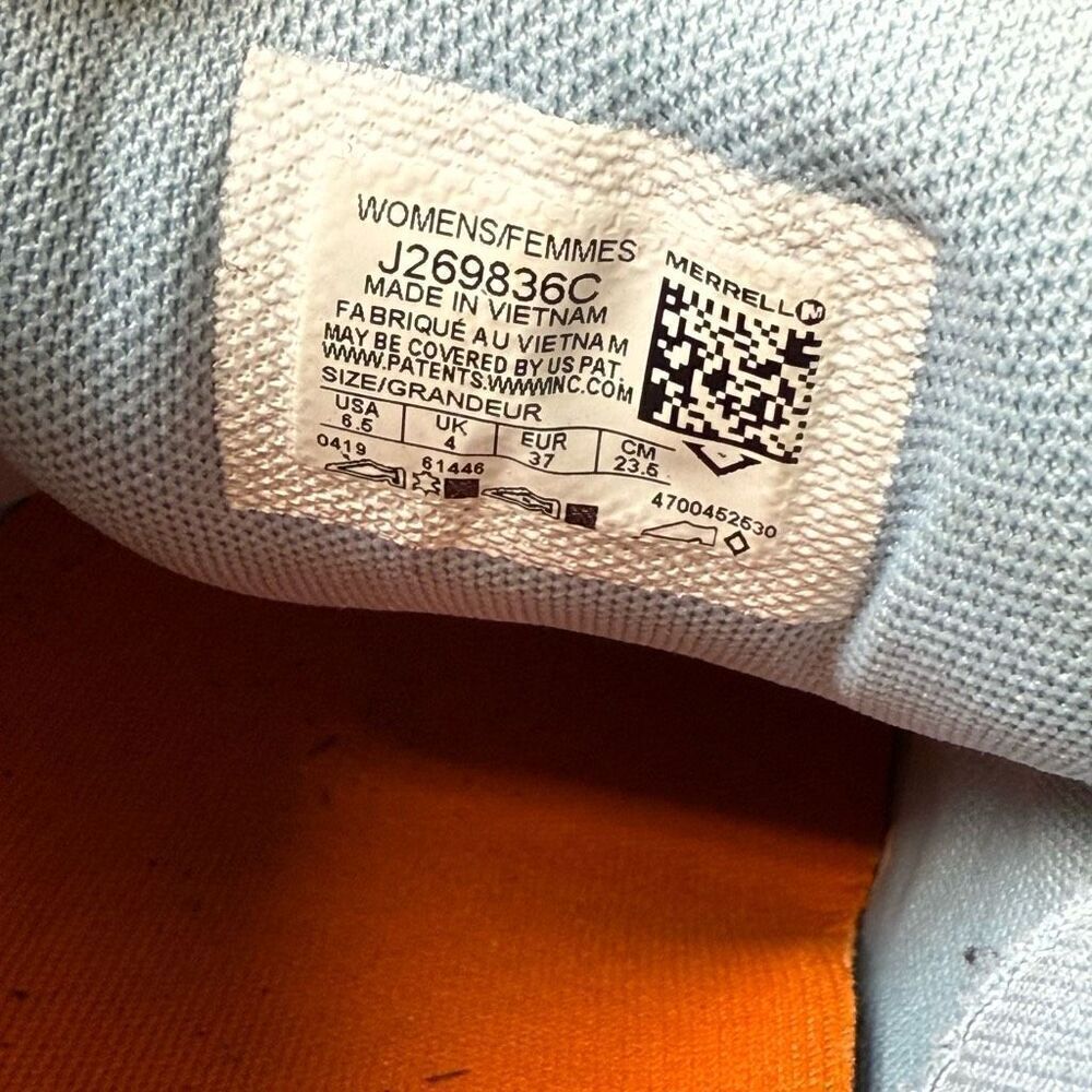 Merrell Womens Size 6.5 Accentor Wild Dove Cloud Blue Hiking Shoes J269836C - Picture 9 of 9